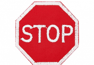 Термоаппликация "Stop" Красный