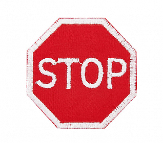 Термоаппликация "Stop" Красный